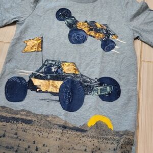 Carter's Gray Tee with Yellow & Navy Off-Road Buggy Graphic